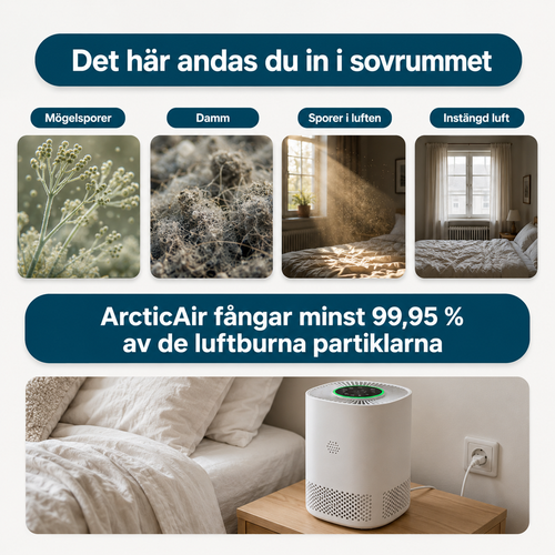 ArcticAir™ - Fångar mögelsporerna i luften du sover i