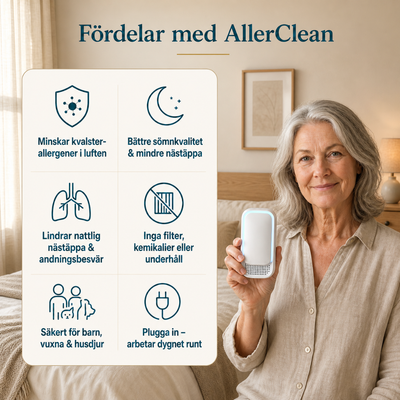 AllerClean™ - Friskare morgnar & ett hälsosammare hem